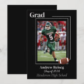 Afstudeerbericht voor voetballer kaart (Voorkant / Achterkant)