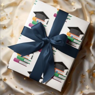 Afstudeerboeken en petten cadeaupapier
