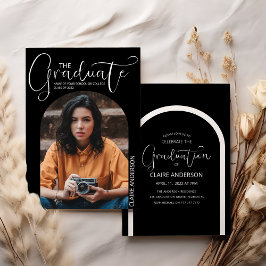 Afstudeerboog Foto Afstudeereinladiging Kaart