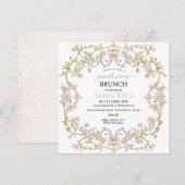 Afstudeerbrunch elegante moderne aquarel kaart (Voorkant / Achterkant)