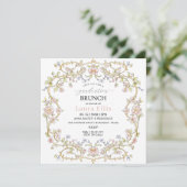 Afstudeerbrunch elegante moderne aquarel kaart (Staand voorkant)