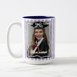 Afstudeercadeau Afstudeerklas Afstudeerjaar Foto Tweekleurige Koffiemok