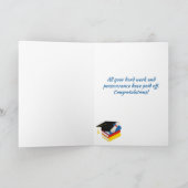 Afstudeercadeau met tekstrol  kaart (Binnen)