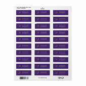 Afstudeercap 2026 Afgestudeerd Paars Retouradres Etiket (Full Sheet)
