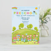 Afstudeerceremonie kleuterschool basisschool kaart (Staand voorkant)