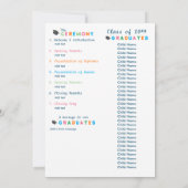 Afstudeerceremonie kleuterschool basisschool kaart (Achterkant)