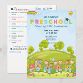 Afstudeerceremonie kleuterschool basisschool kaart (Voorkant / Achterkant)