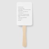 Afstudeerceremonie Schema Gastprogramma - Handwaaier (Achterkant)