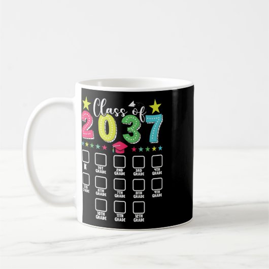 Afstudeerchecklist kleuterschool 12e klas van 2037 koffiemok (Links)