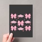 Afstudeercoquette Strikdiploma Roze palet 2025 Acryl Uitnodigingen (Insitu (Draagbaar))