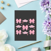 Afstudeercoquette Strikdiploma Roze palet 2025 Acryl Uitnodigingen (Insitu (Huwelijk))
