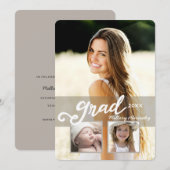 Afstudeerder 2016 Modern Girl Foto Afstuderen Aank Kaart (Voorkant / Achterkant)