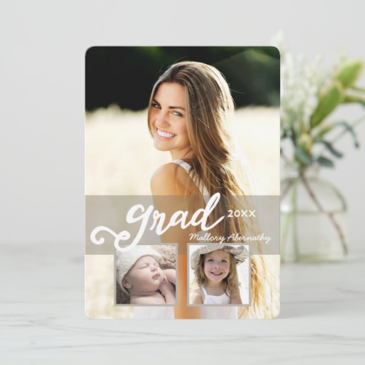 Afstudeerder 2016 Modern Girl Foto Afstuderen Aank Kaart (Staand voorkant)