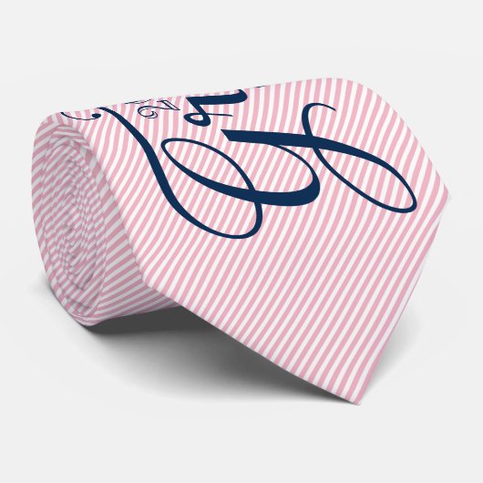 Afstudeerder 2017 Blauw modern Typografieontwerp Stropdas (Opgerold)