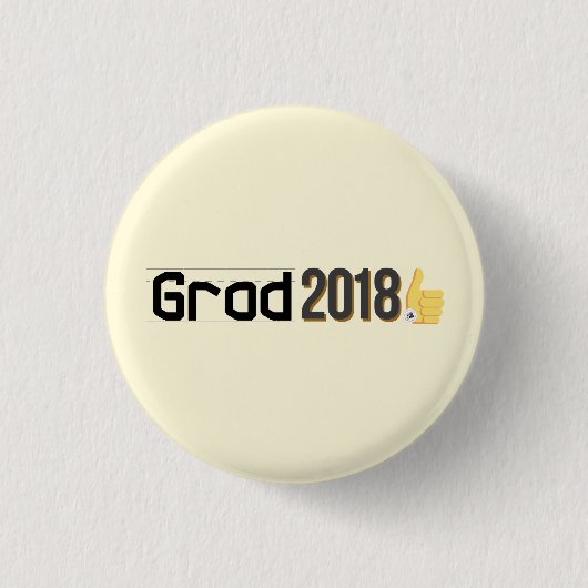 Afstudeerder 2018 duimt mini-pin omhoog ronde button 3,2 cm (Voorkant)