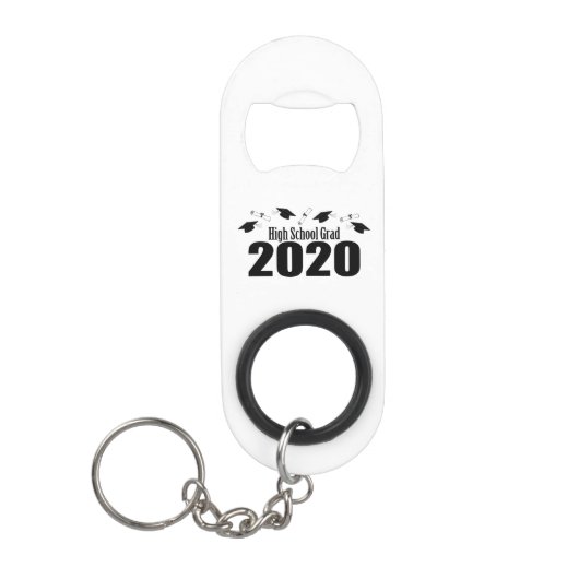 Afstudeerder 2020 van de middelbare school Petten Mini Flessenopener (Voorkant)