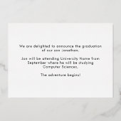 Afstudeerder 2022 Aankondiging Gold Foil Foto Whit (Achterkant)