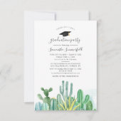 Afstudeerder 2022 Cacti Botanical Boho Graduation  Kaart (Voorkant)