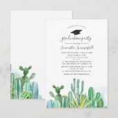 Afstudeerder 2022 Cacti Botanical Boho Graduation  Kaart (Voorkant / Achterkant)