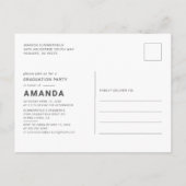 Afstudeerder 2022 Eucalyptus Succulent Greenery Af Uitnodiging Briefkaart (Achterkant)
