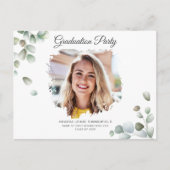 Afstudeerder 2022 Eucalyptus Succulent Greenery Af Uitnodiging Briefkaart (Voorkant)