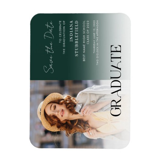 Afstudeerder 2023 Foto Afstuderen Opslaan datum Magneet (Verticaal)