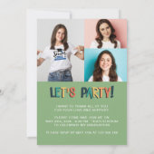 Afstudeerder 2023 retrokleurrijke graduatie party  kaart (Achterkant)