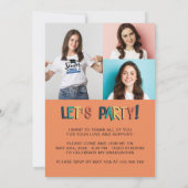 Afstudeerder 2023 retrokleurrijke graduatie party  kaart (Achterkant)