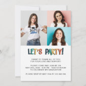 Afstudeerder 2023 retrokleurrijke graduatie party  kaart (Achterkant)