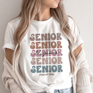 Afstudeerder 2023 Senior Class Trendy Stapelde Naa T-shirt