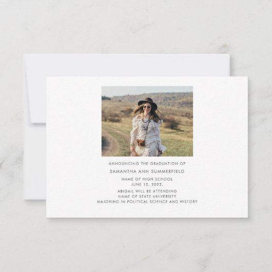 Afstudeerder 2023 Twee Foto Modern Afstuderen Aank (Achterkant)