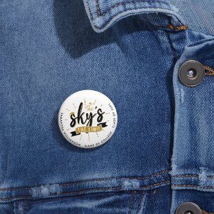Afstudeerder 2023 veegt de Limit Afstuderen Keepom Ronde Button 5,7 Cm