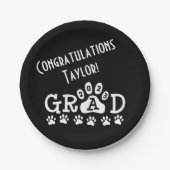 afstudeerder 2023 zwart wit | afstuderen pootafdru papieren bordje (Voorkant)