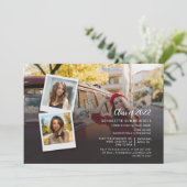 Afstudeerder 2024 Fotocollage Graduation Party Kaart (Staand voorkant)