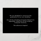 Afstudeerder 2025 Aankondiging Goudfolie Foto Rood (Achterkant)