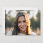 Afstudeerder 2025 Blue Neon Afstuderen Fotofeest Kaart (Achterkant)