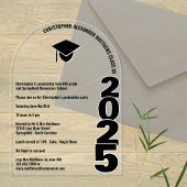 Afstudeerder 2025 Boogtypografie Any Age Graduatio Acryl Uitnodigingen