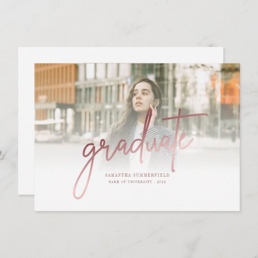 Afstudeerder 2025 Foto's Afstuderen Aankondiging (Voorkant / Achterkant)