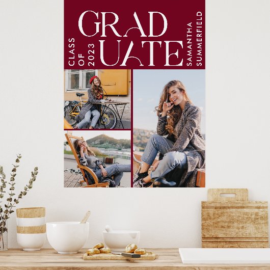 Afstudeerder 2025 Foto's Afstuderen Keepsake Poster (Keuken)