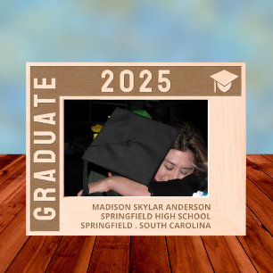 Afstudeerder 2025 Modern Eenvoudig 7x5L Afstuderen Gegraveerde Lijstjes