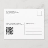 Afstudeerder 2025 Open Huis QR Code 3 Foto's Afstu Uitnodiging Briefkaart (Achterkant)