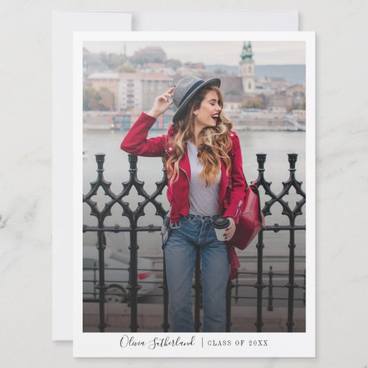 Afstudeerder 2025 Pampas Grass Graduation Party Kaart (Achterkant)