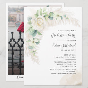 Afstudeerder 2025 Pampas Grass Graduation Party Kaart