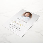 Afstudeerder 2025 Photo Gold Real Folie Aankondigi Uitnodiging (Gedraaid)