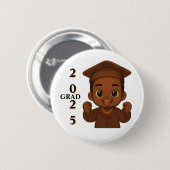 AFSTUDEERDER 2025 viering Ronde Button 5,7 Cm (Voorkant /achterkant)