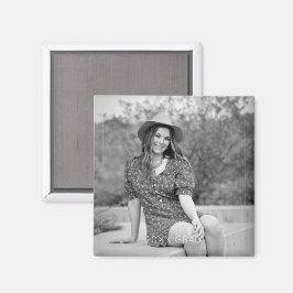 Afstudeerder 20XX Foto Tijdloze Keepsake Afstudere Magneet