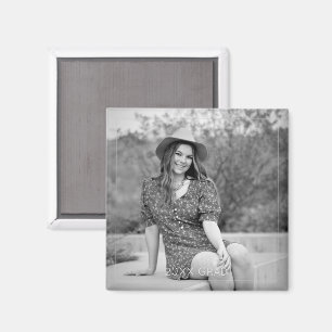 Afstudeerder 20XX Foto Tijdloze Keepsake Afstudere Magneet