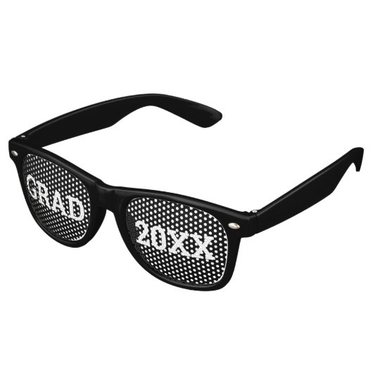 AFSTUDEERDER 20XX retro Shades / Fun Party Sunbril Retro Zonnebril (Gekanteld)