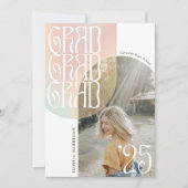 Afstudeerder '25 Photo Arch Wavy Typography Afstud Kaart (Voorkant)