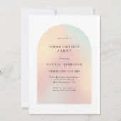 Afstudeerder '25 Photo Arch Wavy Typography Afstud Kaart (Achterkant)